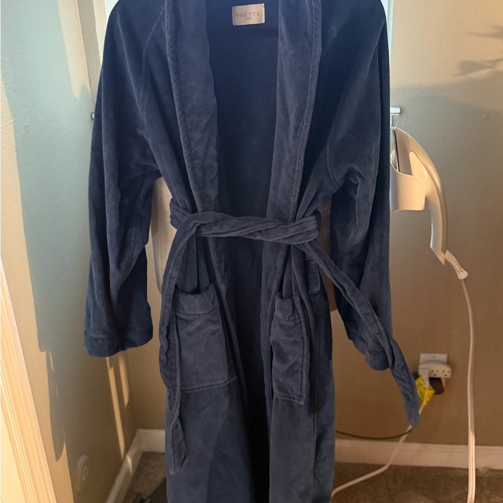 Frette Navy Blue Robe